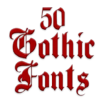 gothic fonts 50 android application logo